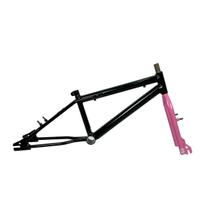 Quadro 20 Freestyle Roquet Preto C/garfo Rosa Bebe Samy