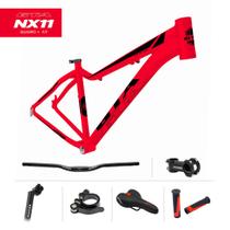 Quadro 29 Aluminio Gta Nx11 29x15,5 - Vermelho + Kit Guidao