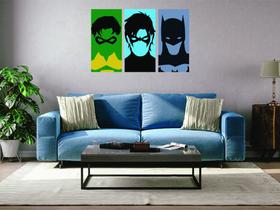 Quadro 3 Partes Batman Sala Copa Empresa Luxo 13