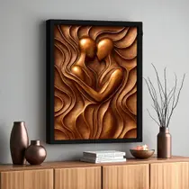 Quadro 3D "Almas Entrelaçadas"