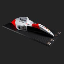 Quadro 3D Decorativo 120x50 Carro F1 MP4/6 SN 92 Branca/Vermelha G53 - Gran Belo