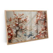 Quadro 3d Tree In Landscape 90x60cm Com Vidro - Arte Moderna - Bimper Quadros Quadro 3d Tree In Landscape 90x60cm Com Vidro - Arte Moderna - Bimper Quadros