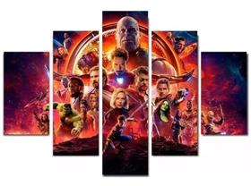 Quadro 5 Partes Para Sala Vingadores 2,guerra Infinit