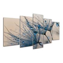 Quadro 5 Peças Dente de Leão Azul Orvalho Água Mosaico Quadro 5 Peças Dente de Leão Azul Orvalho Água Mosaico