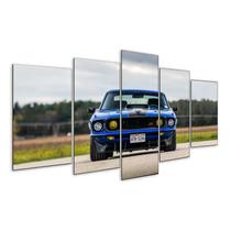 Quadro 5 Peças GT Ford Mustang Carro Céu Nuvens Mosaico 06