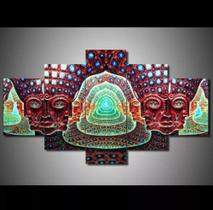Quadro 5 Peças Mosaico Alex Grey Psicodelico Cores Mdf 6mm Quadro 5 Peças Mosaico Alex Grey Psicodelico Cores Mdf 6mm