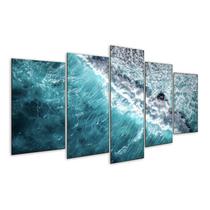 Quadro 5 Peças Oceano Mar Nuvens Água Paisagem Mosaico 05 Quadro 5 Peças Oceano Mar Nuvens Água Paisagem Mosaico 05