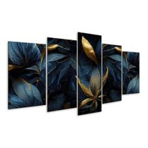 Quadro 5 Peças Plantas Flor Decoração Sala Quarto Mosaico Quadro 5 Peças Plantas Flor Decoração Sala Quarto Mosaico