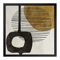 Quadro 50cm X 50cm Três Formas Abstratas Tropical Artes