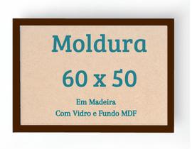 Quadro 50x60 Moldura Madeira 60x50 Com Vidro Foto Poster Imagem