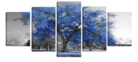 Quadro 70x150cm em Impressão Digital Árvore Azul Royal Atelier Valverde