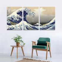 Quadro A Grande Onda Hokusai 120x60 cm Decorativo para Sala Quadro A Grande Onda Hokusai 120x60 cm Decorativo para Sala