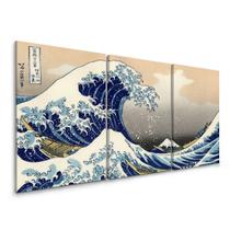 Quadro A Grande Onda Hokusai Sala Kit Quarto Casal Cozinha