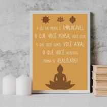 Quadro A Lei Da Mente É Implacável 24X18Cm Branca