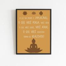 Quadro A Lei Da Mente É Implacável 24X18Cm - Com Vidro Preta Quadro A Lei Da Mente É Implacável 24X18Cm - Com Vidro Preta