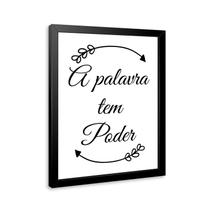 Quadro A Palavra Tem Poder 33x24cm - com vidro