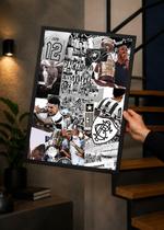Quadro A3 Botafogo Campeão com Vidro e Moldura Preta Tam:A3 Quadro A3 Botafogo Campeão com Vidro e Moldura Preta Tam:A3