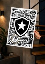 Quadro A3 Botafogo Estrela do Sul C/ Vidro e Moldura Branca Tam:A3 Quadro A3 Botafogo Estrela do Sul C/ Vidro e Moldura Branca Tam:A3