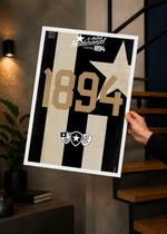 Quadro A3 Botafogo Força Carioca C/ Vidro e Moldura Branca Tam:A3 Quadro A3 Botafogo Força Carioca C/ Vidro e Moldura Branca Tam:A3