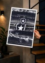 Quadro A3 Botafogo Herança Carioca C/ Vidro e Moldura Branca Tam:A3 Quadro A3 Botafogo Herança Carioca C/ Vidro e Moldura Branca Tam:A3