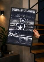 Quadro A3 Botafogo Herança Carioca C/ Vidro e Moldura Preta Tam:A3 Quadro A3 Botafogo Herança Carioca C/ Vidro e Moldura Preta Tam:A3