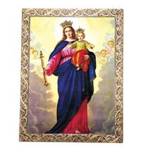 Quadro A3 Decorativo Religioso N Senhora Auxiliadora Dourado