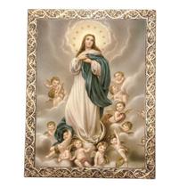 Quadro A3 Decorativo Religioso N Senhora Conceição Dourado