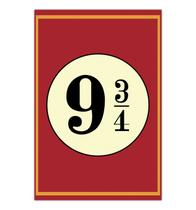 Quadro A3 em MDF Plataforma 9 3/4 - Placa Quadro A3 em MDF Plataforma 9 3/4 - Placa