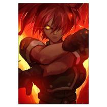 Quadro A3 em MDF The King of Figters Leona Possuida
