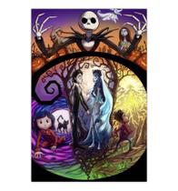 Quadro A3 em MDF Tim Burton Personagens 001