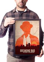 Quadro A3 Minimalista Breaking Bad Com Moldura