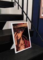 Quadro A3 One Piece Gear Fifth Nik C/ Vidro e Moldura Branca Tam:A3