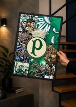 Quadro A3 Palmeiras Garra do Verdão C/ Vidro e Moldura Preto Tam:A3 Quadro A3 Palmeiras Garra do Verdão C/ Vidro e Moldura Preto Tam:A3