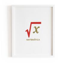 Quadro A4 Bordado Matemática - BORDADO MÁGICO