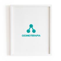 Quadro A4 Bordado Ozonioterapia