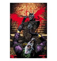 Quadro A4 em MDF Batman que Ri e Joker - Placa