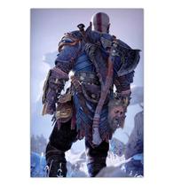 Quadro A4 em MDF God of War 4 - Kratos - Placa