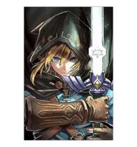 Quadro A4 em MDF Link e Espada Zelda - Placa