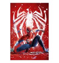 Quadro A4 em MDF Spider Man Game 001- Placa