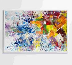 Quadro Abstração multicolorida Tinta Acrílica Quadro Abstração multicolorida Tinta Acrílica