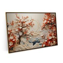 Quadro Abstrato 3d Tree In Landscape Arte Decorativa Moderna - Bimper Quadros