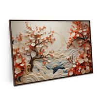 Quadro Abstrato 3d Tree In Landscape Arte Decorativa Moderna - Bimper Quadros