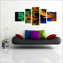 Quadro Abstrato Arte Moderna Salas Decorar Com 5 Peças