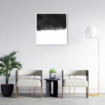 Quadro Abstrato Black Square 60x60 Caixa Branco