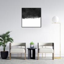 Quadro Abstrato Black Square 60x60 Filete Preto