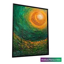 Quadro Abstrato Campos Verdejantes