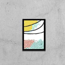 Quadro Abstrato Candy Colors I 33x24cm - com vidro Quadro Abstrato Candy Colors I 33x24cm - com vidro