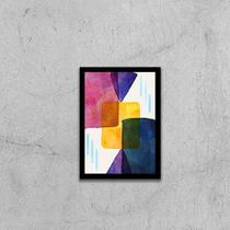 Quadro Abstrato Colors III 33x24cm - com vidro