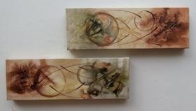 Quadro abstrato decorativo 20x60cm