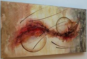 Quadro abstrato decorativo - 55x100cm